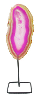 Standing Pink Agate Slice | Natural Crystals | Crystal Geodes