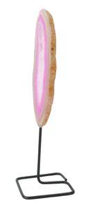 Standing Pink Agate Slice | Natural Crystals | Crystal Geodes