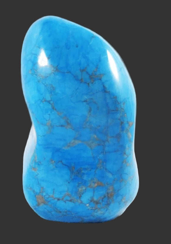 Turquoise Howlite Healing Crystal Freeform | Cut & Polished Crystals | Polished Freeform Crystals