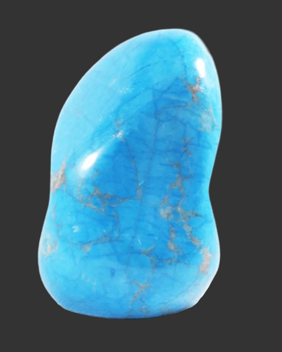 Turquoise Howlite Healing Crystal Freeform | Cut & Polished Crystals | Polished Freeform Crystals