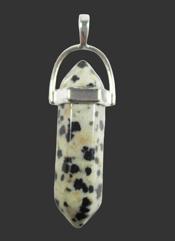 Dalmation Jasper Point Pendant | Crystal Jewellery | Point Pendants