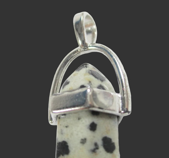 Dalmation Jasper Point Pendant | Crystal Jewellery | Point Pendants