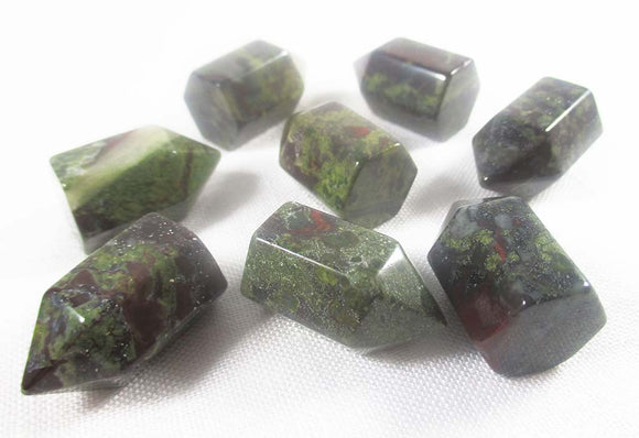 Bloodstone Crystal Polished Pocket Point (x1) | Cut & Polished Crystals | Crystal Obelisks & Natural Points