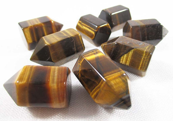 Tigers Eye Pocket Point | Cut & Polished Crystals | Crystal Obelisks & Natural Points