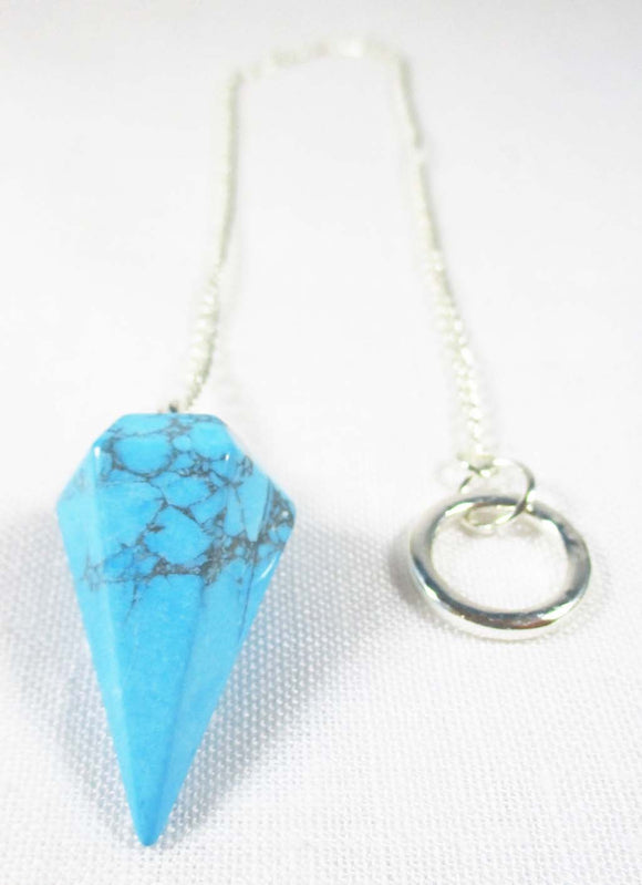 Turquoise Howlite Crystal Pendulum | Dowsing | Pendulums for dowsing
