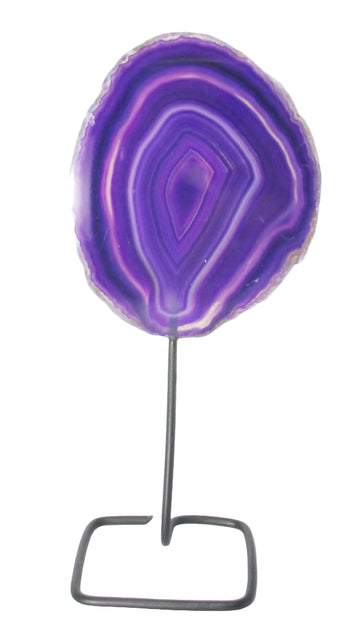 Standing Purple Agate Slice | Natural Crystals | Crystal Geodes