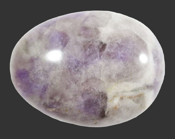 Chevron Amethyst palm Pebble | Cut & Polished Crystals | Polished Crystal Palm Stones