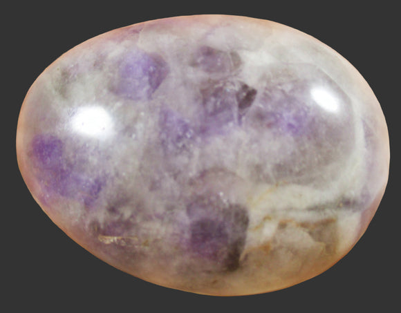 Chevron Amethyst palm Pebble | Cut & Polished Crystals | Polished Crystal Palm Stones