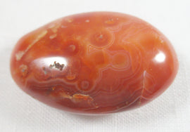 Rough Carnelian Stone Thumb Pebble | Cut & Polished Crystals | Polished Crystal Thumb Stones