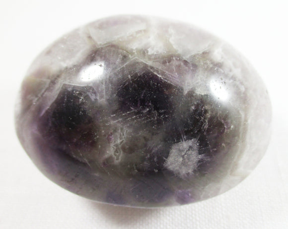 Chevron Amethyst Palm Pebble | Cut & Polished Crystals | Polished Crystal Palm Stones