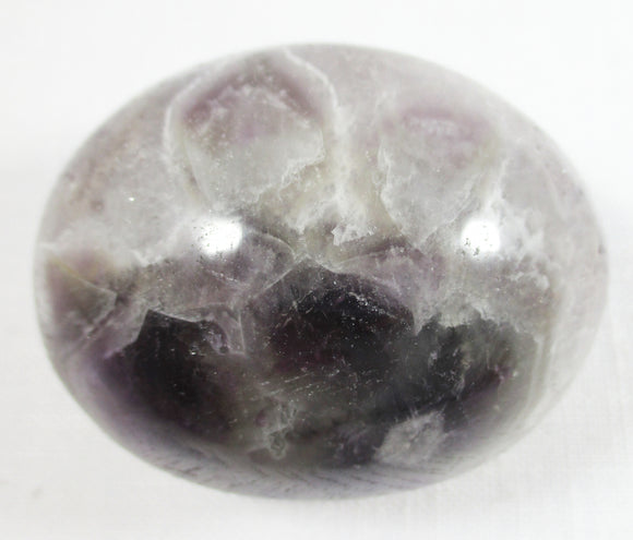 Chevron Amethyst Palm Pebble | Cut & Polished Crystals | Polished Crystal Palm Stones