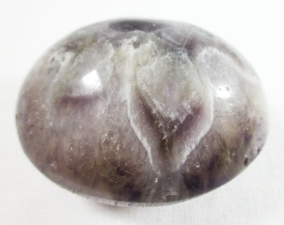 Chevron Amethyst Palm Pebble | Cut & Polished Crystals | Polished Crystal Palm Stones