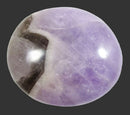 Chevron Amethyst Palm Pebble | Cut & Polished Crystals | Polished Crystal Palm Stones
