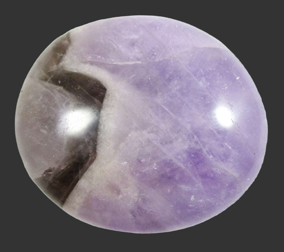 Chevron Amethyst Palm Pebble | Cut & Polished Crystals | Polished Crystal Palm Stones