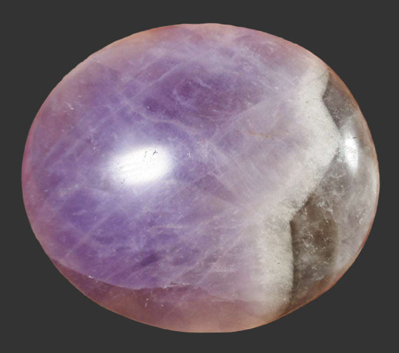 Chevron Amethyst Palm Pebble | Cut & Polished Crystals | Polished Crystal Palm Stones