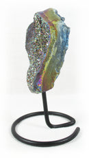 Rainbow Aura Quartz Cluster on Stand | Natural Crystals | Natural Crystal Clusters
