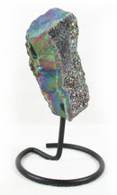 Rainbow Aura Quartz Cluster on Stand | Natural Crystals | Natural Crystal Clusters