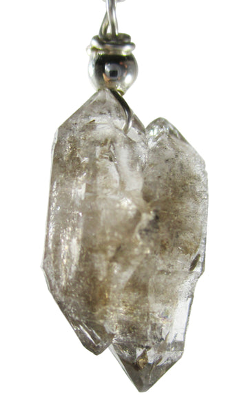 Tantric Twin Herkimer Diamond Clip On Pendant (Small) | Crystal Jewellery | Crystal Pendants