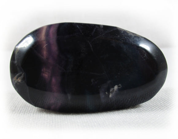 Indigo Fluorite Rough Polished Pebble | Cut & Polished Crystals | Polished Crystal Palm Stones