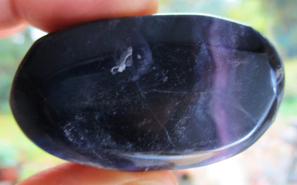 Indigo Fluorite Rough Polished Pebble | Cut & Polished Crystals | Polished Crystal Palm Stones