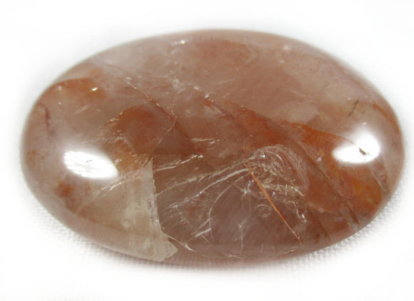 Fire Quartz Palm Pebble REDUCED | Cut & Polished Crystals | Polished Crystal Palm Stones