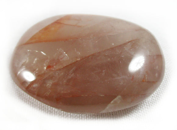 Fire Quartz Palm Pebble REDUCED | Cut & Polished Crystals | Polished Crystal Palm Stones