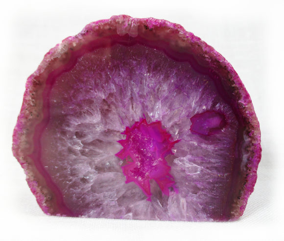 Pink Agate Rough Standing Geode | Natural Crystals | Crystal Geodes