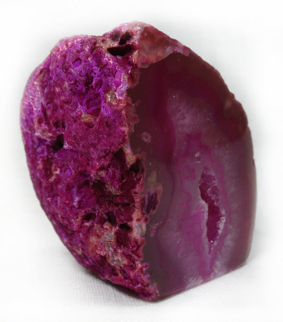 Pink Agate Standing Geode | Natural Crystals | Crystal Geodes