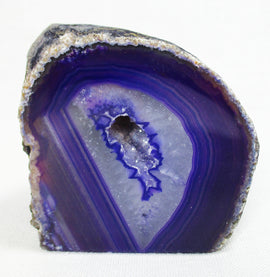 Rough Purple Grey Agate Standing Geode | Natural Crystals | Crystal Geodes