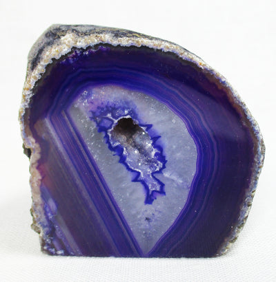 Rough Purple Grey Agate Standing Geode | Natural Crystals | Crystal Geodes