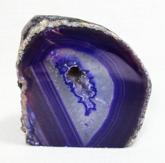 Rough Purple Grey Agate Standing Geode | Natural Crystals | Crystal Geodes
