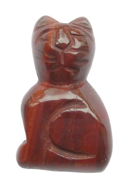 Jasper Cat (Small) | Crystal Carvings | Carved Crystal Animals