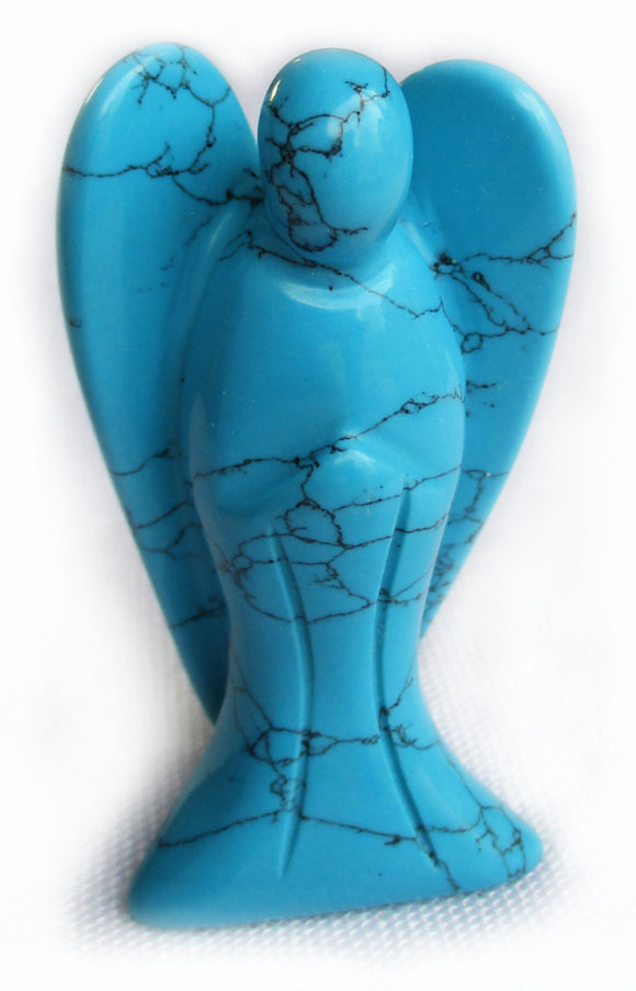 Turquoise Reconstituted Angel (Large) | Crystal Carvings | Crystal Angels