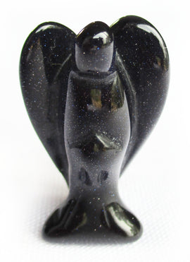 Blue Goldstone Angel (S/M) | Crystal Carvings | Crystal Angels