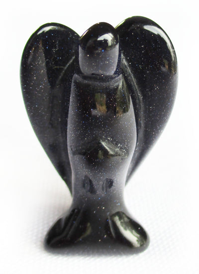 Blue Goldstone Angel (S/M) | Crystal Carvings | Crystal Angels