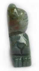 Moss Agate Cat (Small) | Crystal Carvings | Carved Crystal Animals