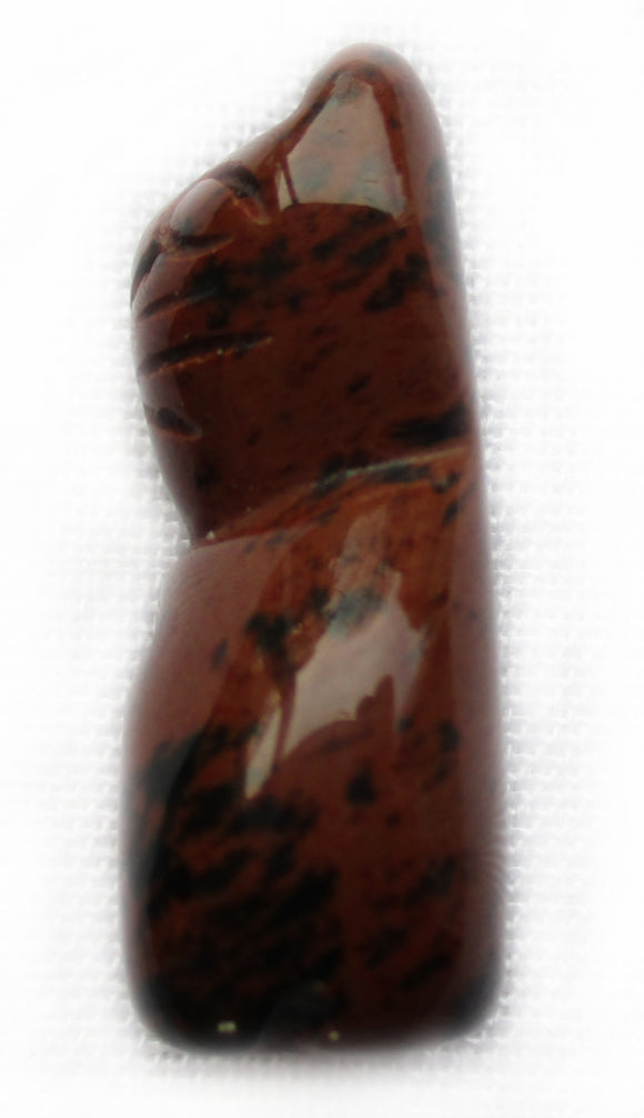 Mahogony Jasper Cat (Small() | Crystal Carvings | Carved Crystal Animals