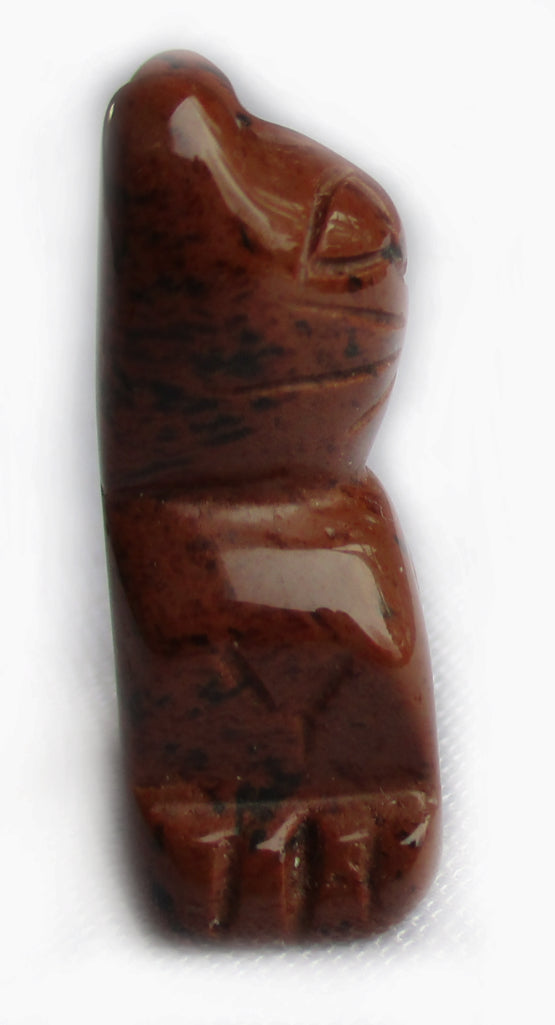 Mahogony Jasper Cat (Small() | Crystal Carvings | Carved Crystal Animals