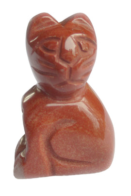 Jasper Cat (Small) | Crystal Carvings | Carved Crystal Animals