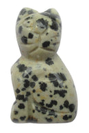 Dalmation Jasper Cat (Small) | Crystal Carvings | Carved Crystal Animals