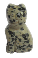Dalmation Jasper Cat (Small) | Crystal Carvings | Carved Crystal Animals
