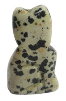 Dalmation Jasper Cat (Small) | Crystal Carvings | Carved Crystal Animals