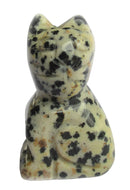 Dalmation Jasper Cat (Small) | Crystal Carvings | Carved Crystal Animals