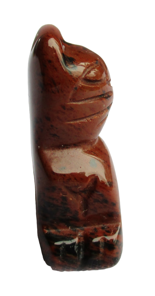 Mahogony Jasper Cat (Small() | Crystal Carvings | Carved Crystal Animals