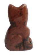 Mahogony Jasper Cat (Small() | Crystal Carvings | Carved Crystal Animals