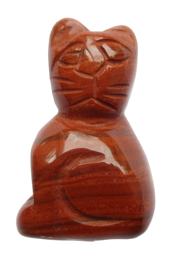 Jasper Cat (Small) | Crystal Carvings | Carved Crystal Animals
