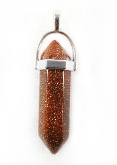 Red Goldstone Point Pendant | Crystal Jewellery | Point Pendants