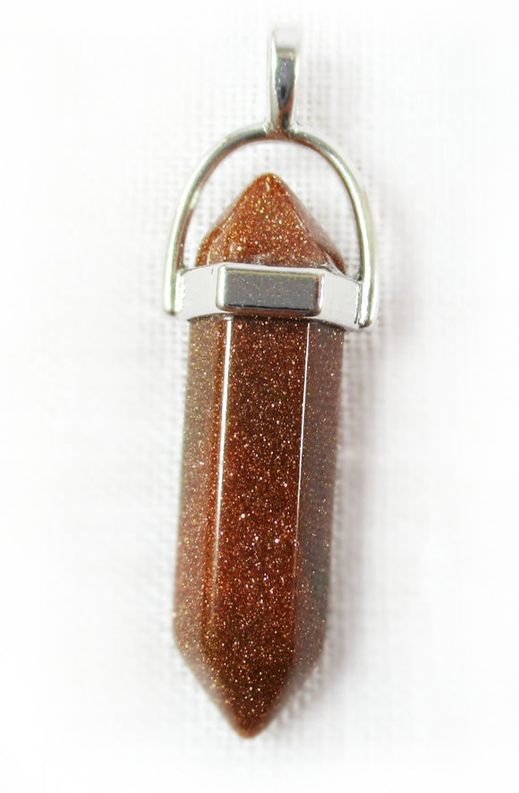 Red Goldstone Point Pendant | Crystal Jewellery | Point Pendants