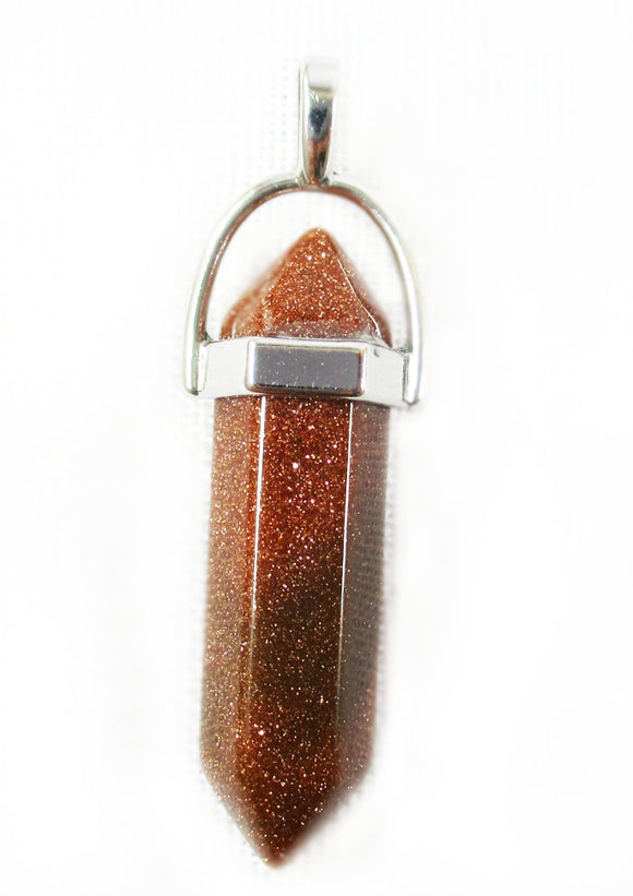 Red Goldstone Point Pendant | Crystal Jewellery | Point Pendants