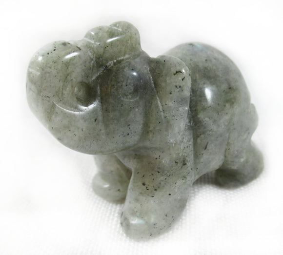 Labradorite Elephant | Crystal Carvings | Carved Crystal Animals